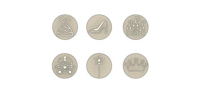 PRINCESS BRIGADEIRO STAMP KIT