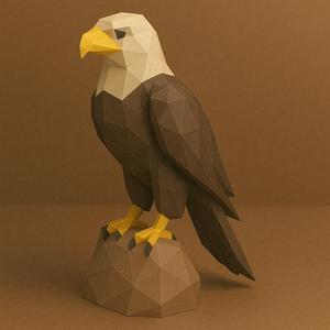 Low Poly Eagle 3D Model – STL File for 3D Printing