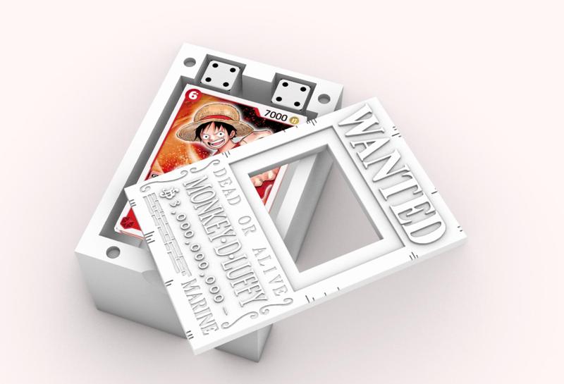 One Piece Inspired Luffy Wanted Poster Trading Card Deck Box/Dice Box With Gap