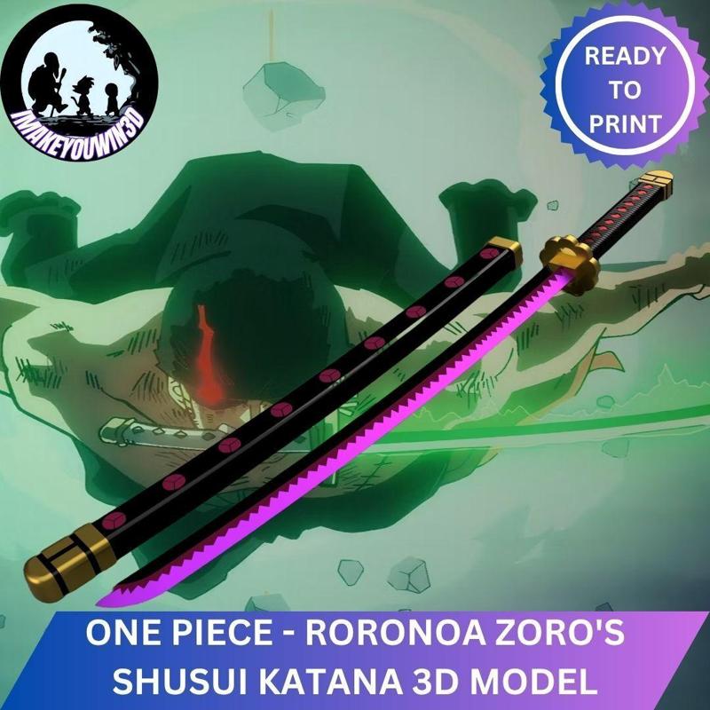 One Piece - Roronoa Zoro's Shusui Katana Version 2 for Cosplay (200 Download Celebration)