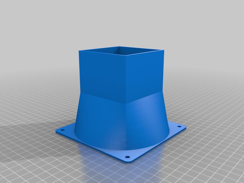 120mm PC Fan to 114mm floplast downpipe adaptor Greenhouse Temperature System