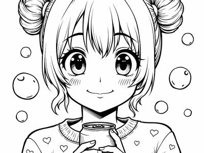 Soda Anime Girl Relief