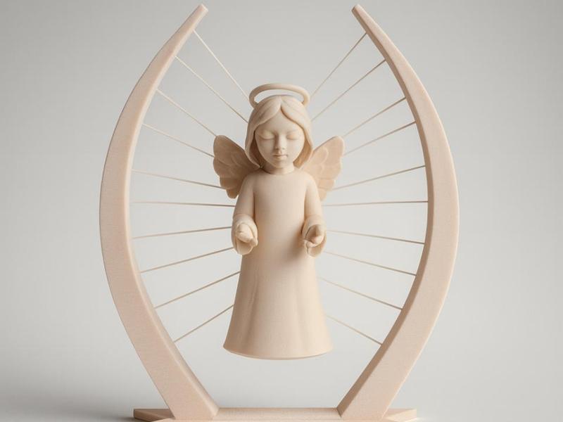 Floating Angel - Elegant 3D Decoration
