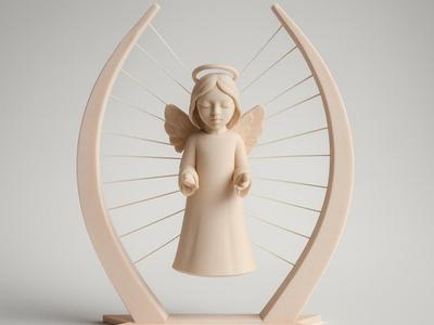 Floating Angel - Elegant 3D Decoration