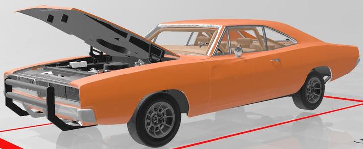 1/25 scale GENERAL LEE 1969 Dodge Charger Model Kit