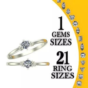 Engagement ring with two little strips