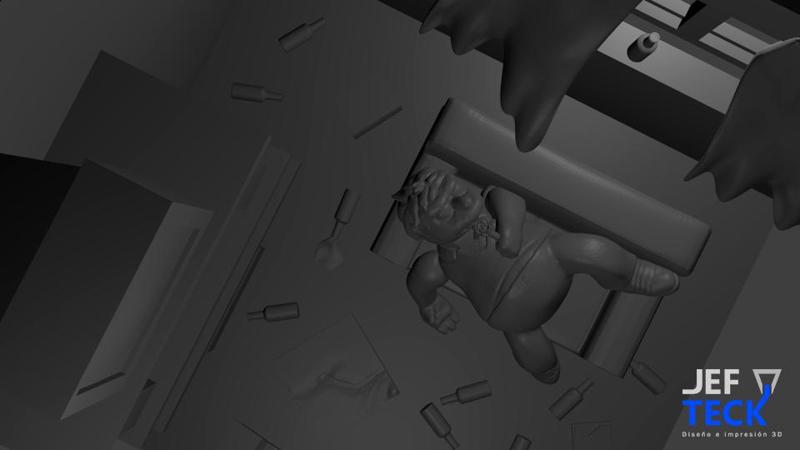 Barney Gumble (Barney Gomez) Diorama