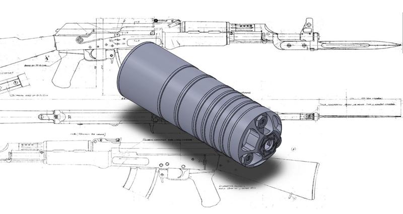 Hexagon Silencer - Kizuna Works model (M24x1,5RH/M14x1LH)