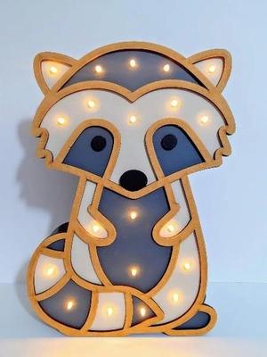 Led Children's Lamp / Raccoon Lamp / Table Lamp / Night Stand