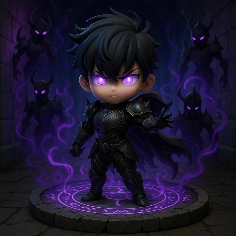 Solo Leveling Sung Jin-Woo Shadow Monarch Chibi Diorama