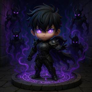 Solo Leveling Sung Jin-Woo Shadow Monarch Chibi Diorama