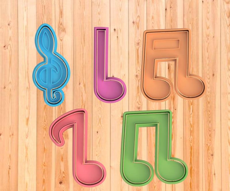 Musical letter cutters for cookies and dough - cookies