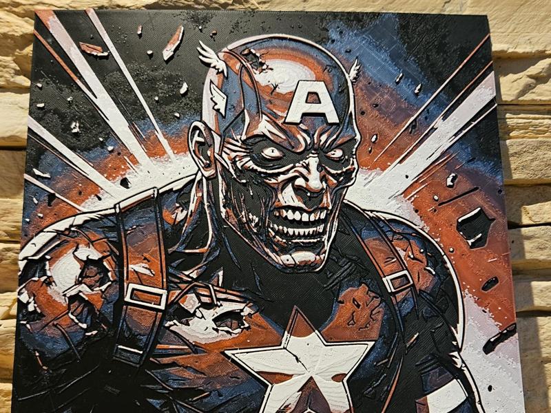 Marvel - Zombie Captain America Hueforge