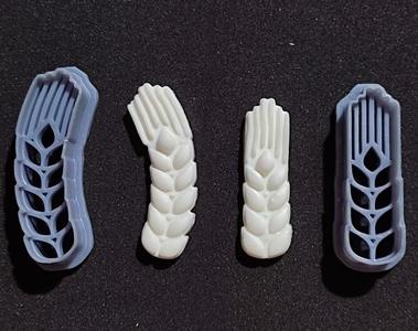 POLYMER CLAY CUTTER WHEAT EAR X2 DESIGNS