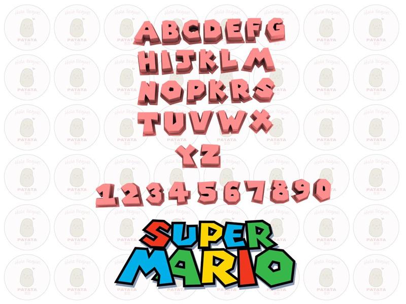 ALPHABET LETTER STAMP - MARIO - COOKIE CUTTER