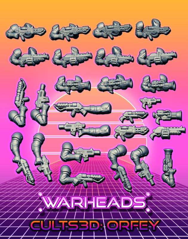 Weaponized Miner Fantasmagoria! Specialized gun arms! (22 arm sets)