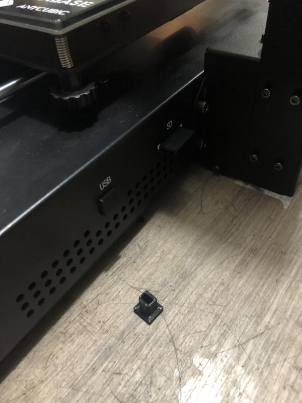 USB Type-B blanking plug.