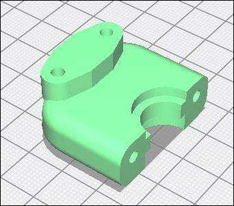 Hotend Clamp with BLtouch mount for Infill 3D 75 Geared Extruder