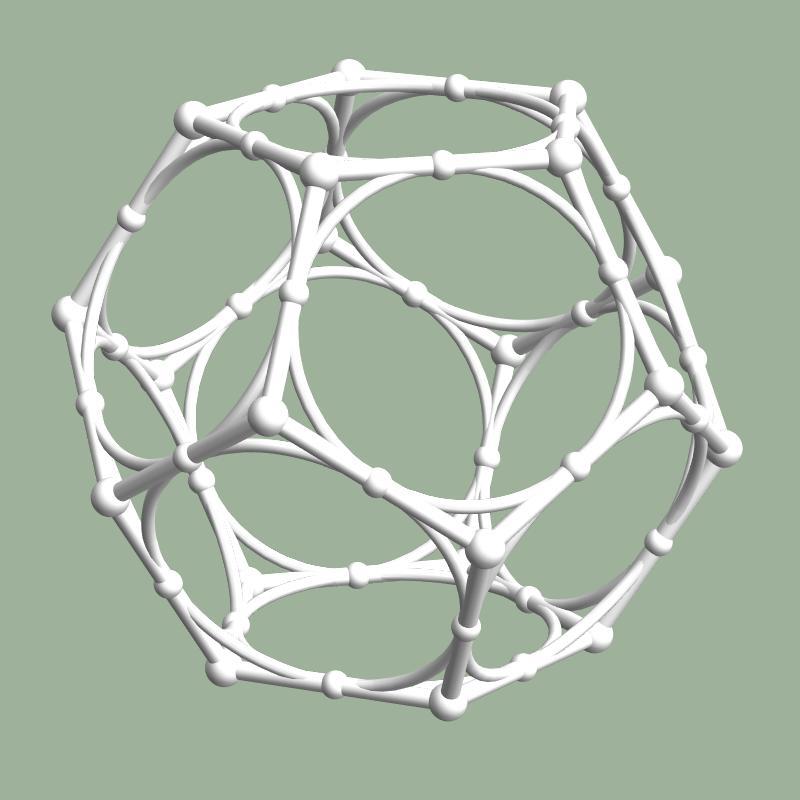 Dodecahedron with Midcircles