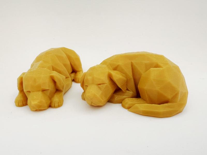 Adorable Low-Poly Sleeping Dogs (Two Poses - Support-Free)