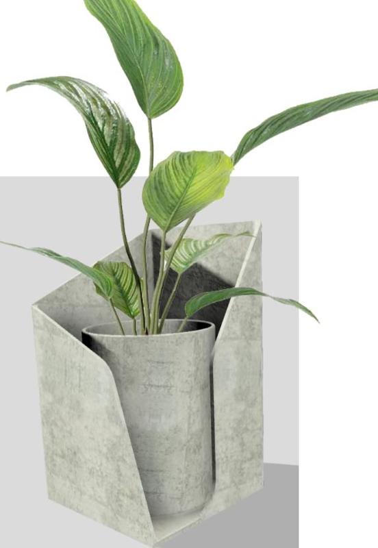 MODERN INDOOR FLOWER POT 2 / MACETA MODERNA PARA INTERIOR 2 / MODERN INDOOR FLOWER POT 2