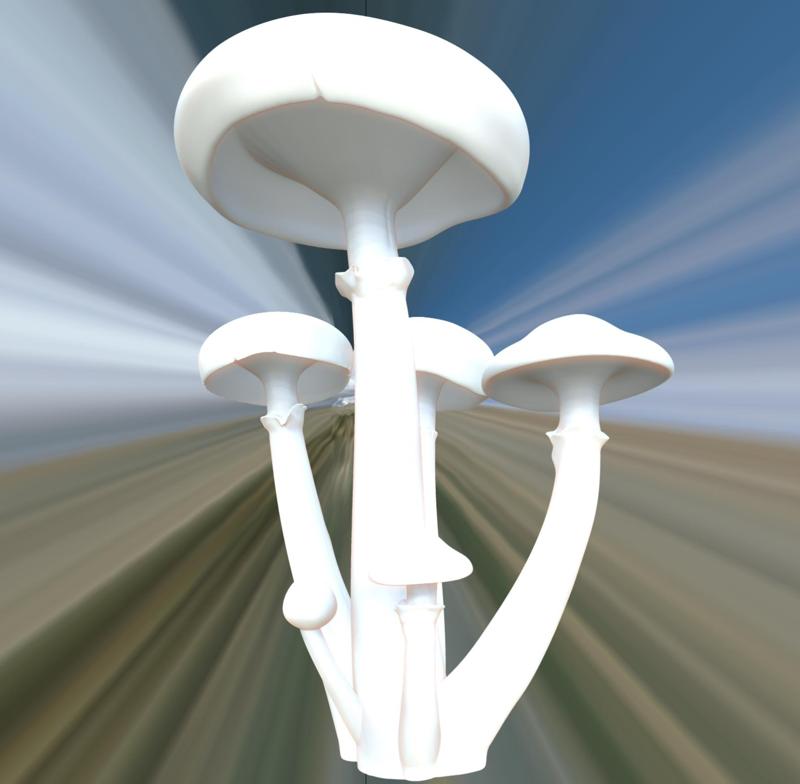 Viscous mushrooms to print