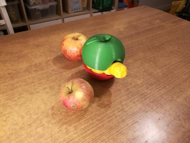 apple with worm