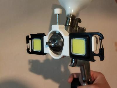 V2 Large Flashlight double mount for spray gun.