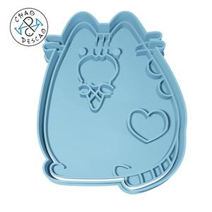 Pusheen Cat Ice Cream - Cookie Cutter - Fondant - Polymer Clay