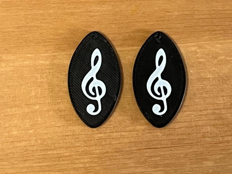 music note earrings