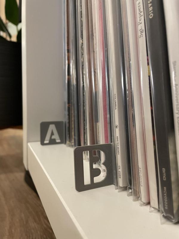 Vinyl Records or Books alphabetical separators A-Z