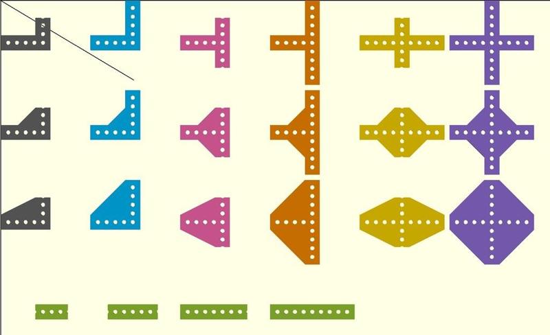 Customizable brackets for REV Robotics build system