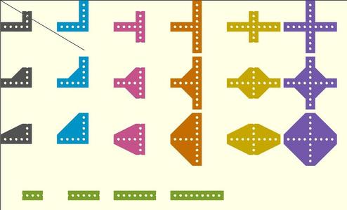 Customizable brackets for REV Robotics build system