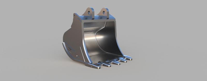 1/14 - Earth Bucket RC Excavator Attachment (4200xl and JD-106 360L)