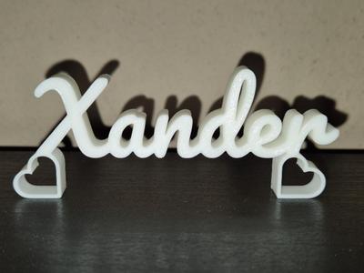 Xander Name Sign Display Decor