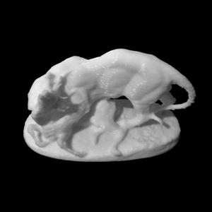 Tiger devouring a young deer at The Musée des Beaux-Arts, Lyon