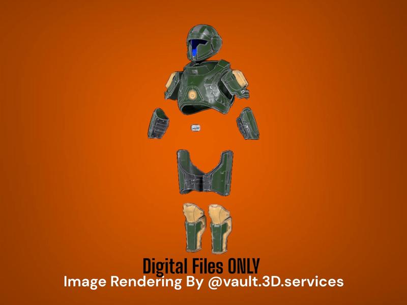 TR-117 Alpha Commander Armor and Helmet from Helldivers 2 - Digital STL File Only
