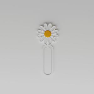 Daisy Flower 3D Paperclip | STL STEP FBX Digital File | Floral Stationery Clip