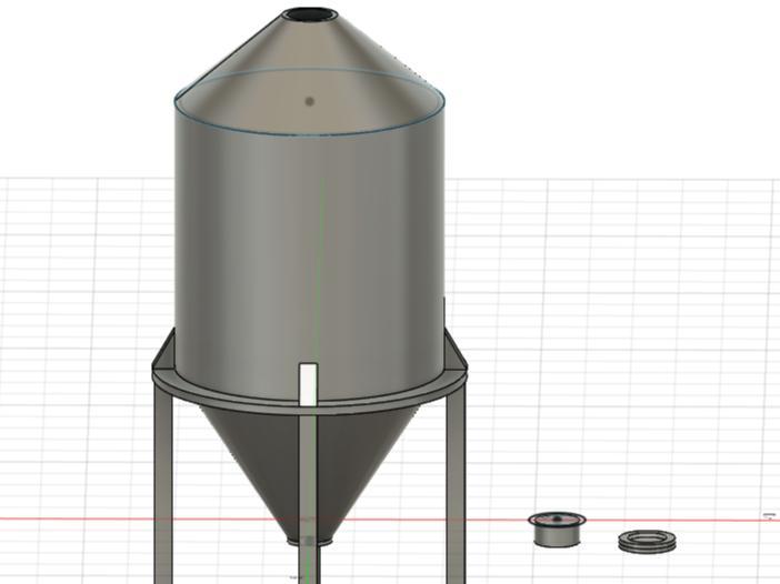 Smooth Wall Grain Bin Candy Dispenser