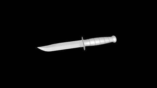 Tactical Combat Knife - 3D Model for Printing