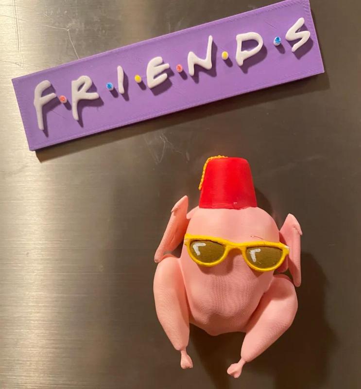 Friends Turkey Head Refrigerator Magnet
