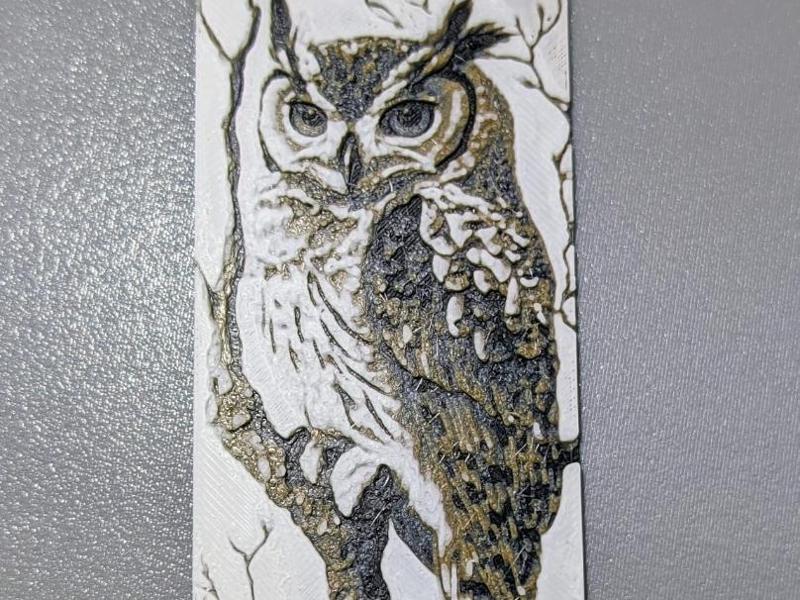 Owl Sat on tree Branch Bookmark