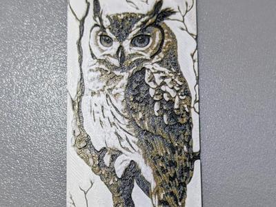 Owl Sat on tree Branch Bookmark