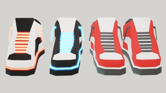 Low Poly Stylized Sneakers