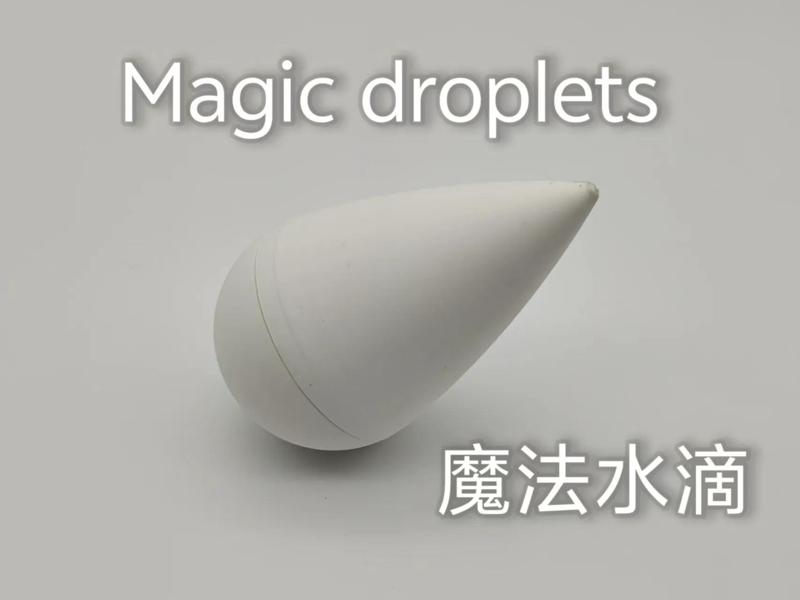 Water Drop Model Ornament - 90° * 360° Arbitrary Angle Suspension - Manual Water Injection Required