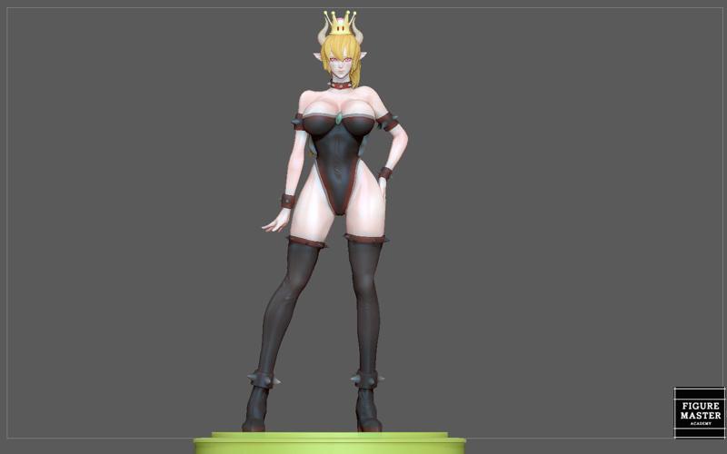 BOWSETTE SEXY girl statue anime game character MARIO PEACH KUPA 3D print model
