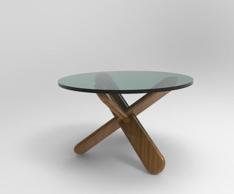 Coffe table parametric model with customizable dimensions. STL model for demo