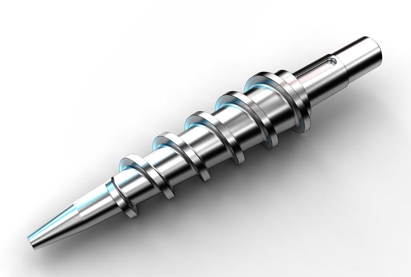 Extruder conical screw