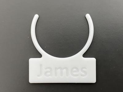 Customizable Reusable Bottle Neck Name Tag