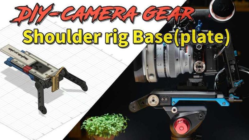 Shoulder Rig Base(-plate)_Arri_rosette & 15mm Rod, add-on Lens support